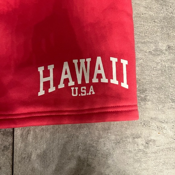 PINK COMFORTABLE SLEEP SHORT GRAPHIC “HAWAII U.S.A” - Picture 2 of 3